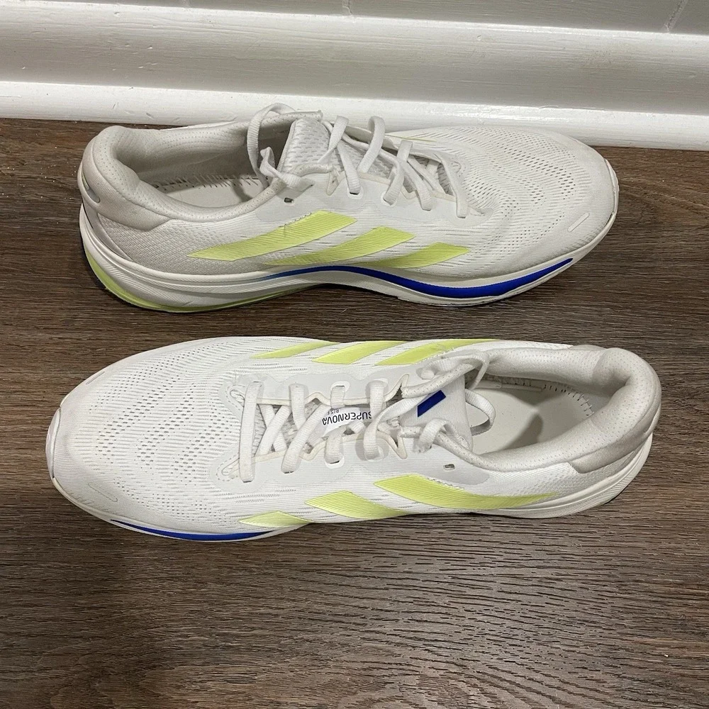 Adidas Supernova Rise 2 White Yellow Running Men Sz 13 NO SOLES